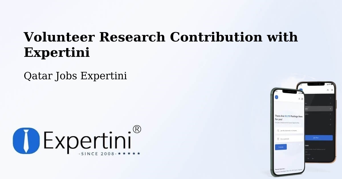 Volunteer Research Contribution Program – Qatar - Qatar Jobs Expertini